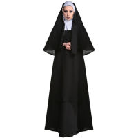 Womens Scary Costumes 2021 New Terror Notre Dame Evil Nun Cosplay Dresses Masquerade Horror Clothing Stage Performance Dress