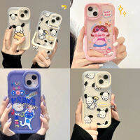 224.เคส ตั้งได้ เคสนิ่ม มีขาตั้ง เคสโทรสัพท์ลายการ์ตูนน่า TPU สำหรับiPhone 13 pro max 12 pro max 11 pro max