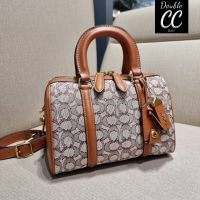 (Factory) C8529 RUBY SATCHEL 25 IN SIGNATURE TEXTILE JACQUARD