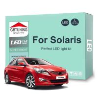 ชุดหลอดไฟเสริมไฟเก๋ง LED 7ชิ้นสำหรับ Hyundai Solaris 2011-2019 2020 2021 2022 2023หีบฝาทรงโค้งอ่านหนังสือรถยนต์โคมไฟในบ้าน Canbus