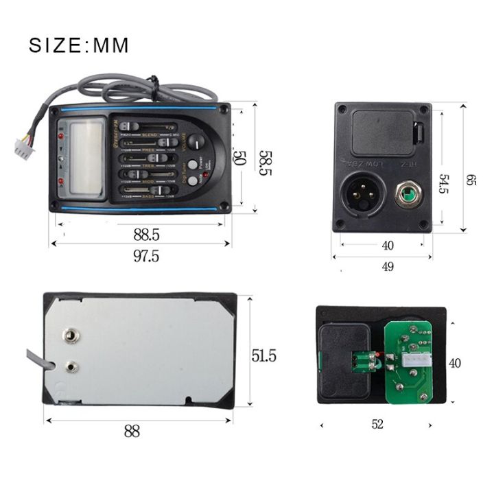 5-band-acoustic-guitar-eq-preamp-lc-5-5-band-eq-equalizer-pickup-tuner-lcd-with-microphone