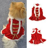 Christmas Dog Dresses For Small Dogs Clothes Winter Christmas Cat Pet Dog Skirt Fancy Princess Puppy Dress For Teddy Chihuahua Dresses