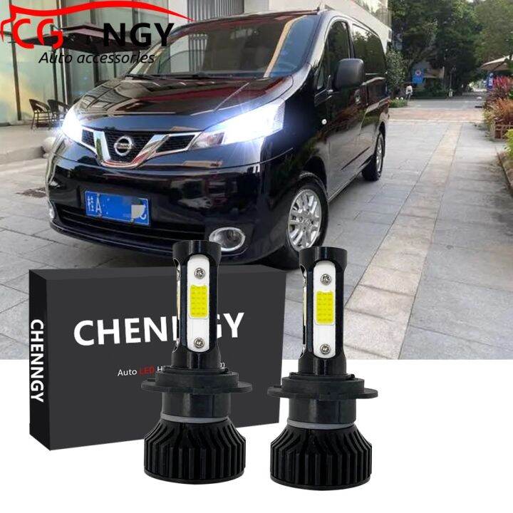 ชุดหลอดไฟหน้ารถยนต์-led-v4-6000k-สีขาว-แบบเปลี่ยน-สําหรับ-nissan-nv200-2012-2013-2014-2015-2016-2017-2018-1-คู่-เสียบและเล่น