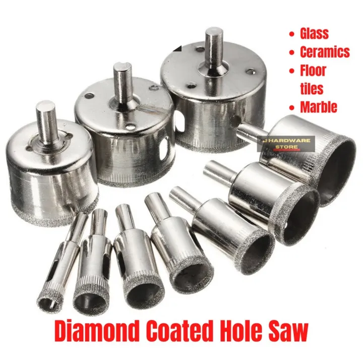 10pcs 6-32mm Diamond Coated Hole saw Drill Bit for Glass, Ceramics ...