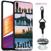 BTS โทรศัพท์เคสสำหรับ VIVO V11i /1806/Z3I/V1813T/ซิลิคอนนุ่มกรณีที่มีรูปแบบเดียวกันแหวนและเชือก