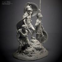 54MM Resin model kits figure colorless and self-assembled A-1407