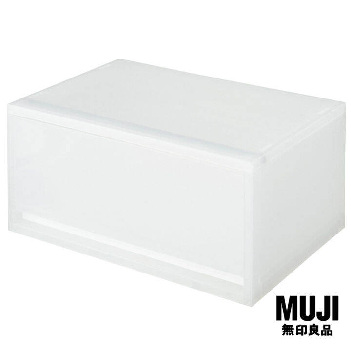 มูจิ กล่องเก็บของโพลีโพรพิลีน MUJI PP Storage Box / Wide / Deep (W37