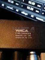 ?วัสดุพรีเมี่ยม?  WACA ที่เสียบช่องจุดบุหรี่ในรถยนต์ USB 2 ช่อง 1A / 2.1A ชาร์จเร็วกว่าเดิมถึง 3เท่า สีดำ (1 ชิ้น) Z13 U35 ^SA ราคาถูก