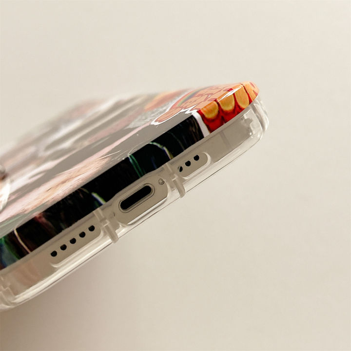 โครงสร้างที่หุ้มรีโมทคอนโทรไร้สายไอโฟนเคสสำหรับ-iphone-14-13-12-11-pro-max-โมเดลน่ารักสีสันสดใสหรูหราสง่างามแนวสตรีทวินเทจวัสดุพลาสติก