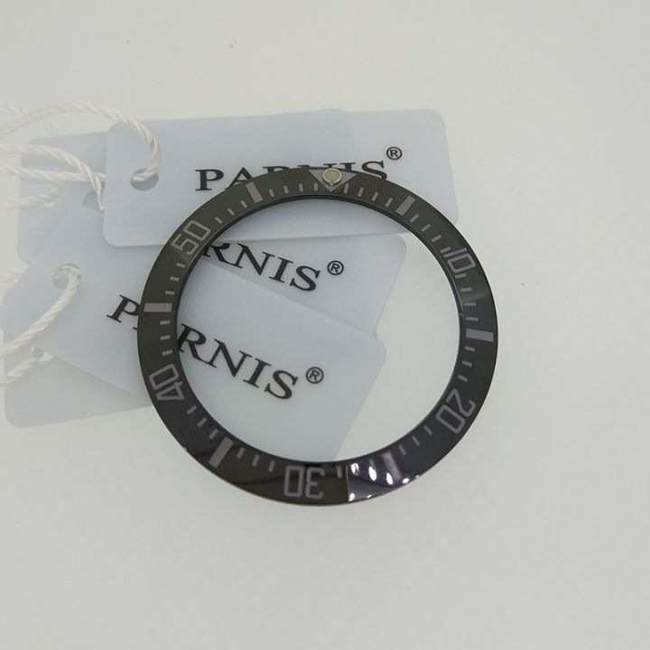 40.7Mm Black Ceramic Bezel Insert Parnis Watch PA6007 Watch Bezel Accessories Watch Part