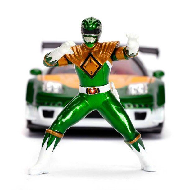 โมเดลรถของเล่น-jada-toys-no-31909-พาวเวอร์เรนเจอร์-อัตราส่วน-1-24-พร้อมฟิกเกอร์-green-ranger-figure-รถเหล็ก-สวยสมจริงน่าเก็บ-สะสม