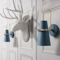 Nordic Iron Art LED Wall Lamp Study Room Living Room Bedroom Bedside E27 Sconce Lamps Aisle Stairs Interior Wall Light