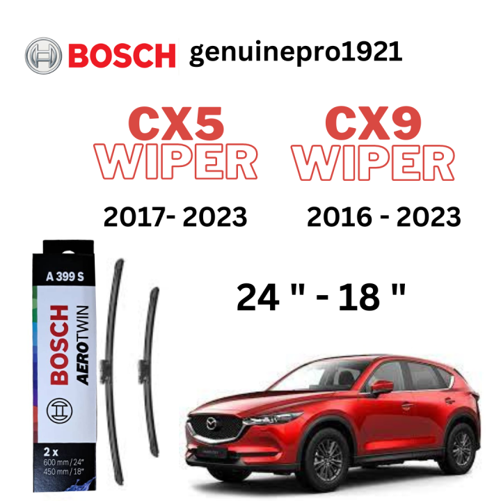 MAZDA CX5 & CX 9 WIPER A 399 S 24" & 18" BOSCH WIPER Lazada