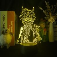 USB Night Stand Night LED Acrylic Kinsen Figure multifunctional 3D Nightlight RGB Color Remote Control Desk Lamp Genshin Impact