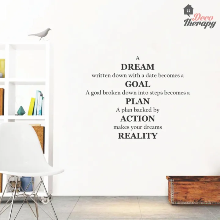 Dream Goal Plan Action Reality Wall Sticker Lazada PH