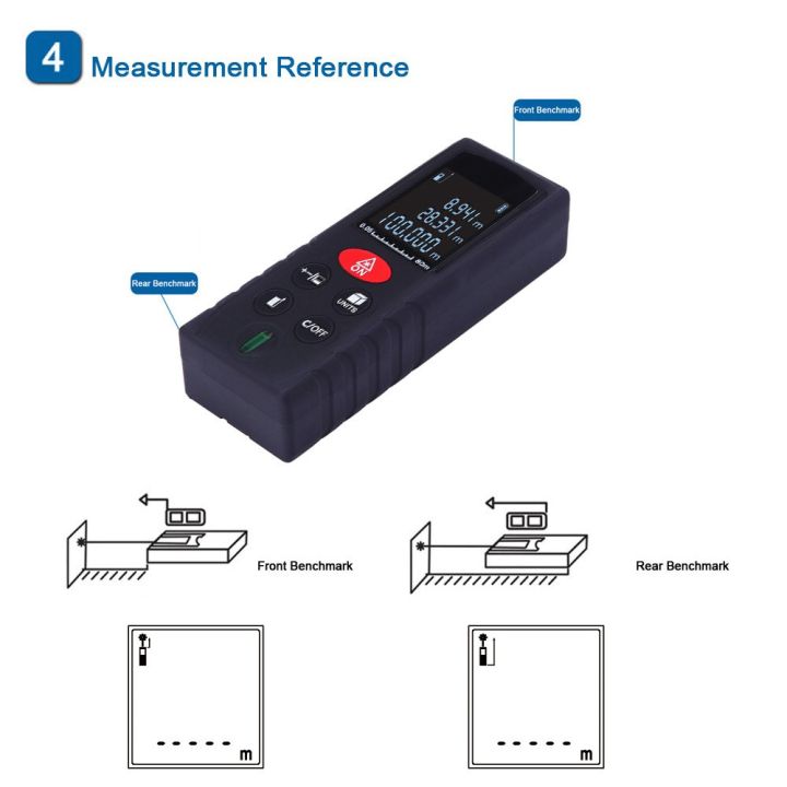 kkmoon-เครื่องวัดระยะเลเซอร์-แบบใช้มือถือ-ความแม่นยำสูง-ขนาดเล็ก-สำหรับค้นหาระยะ-วัดระดับพื้นที่