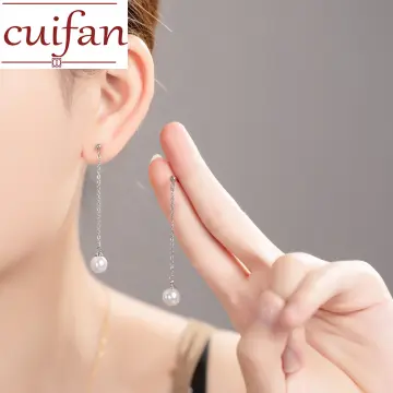 pearl and gold earrings
