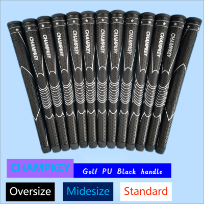 CHAMPKEY Golf Club Holds PU Oversized Midsize Standard Black Silver Iron Handle