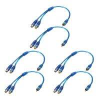 6X RCA Phono Y Splitter Lead Adapter Cable 1 Male to 2 Female Car Connector 30cm