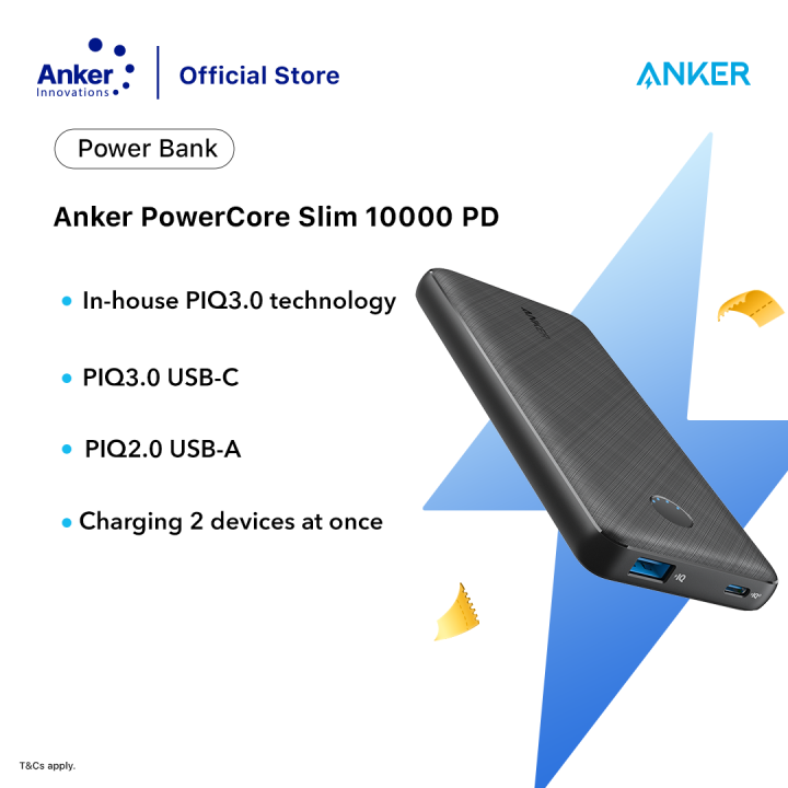 Anker Powercore Slim 10000 Pd Power Bank High Speed Charging 18w10000mah Lazada 0826