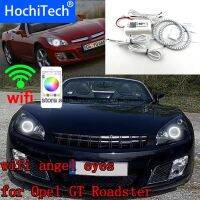 Hochitech ชุดชุดแหวนหลากสีหลากสีแต่งรถประหยัดครั้งใหญ่สำหรับ Opel Gt Roadster 2007 2010รีโมทคอนโทรล Wifi