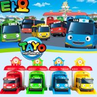 [ Funny ] 4pcsset Scale model Tayo the little bus children miniature bus baby oyuncak garage tayo bus car vehicles kids toys