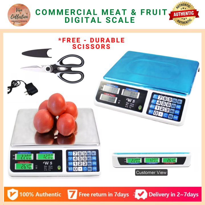 Price Computing Scale, Digital Food Commercial Scale, 88lb / 40kg  Electronic