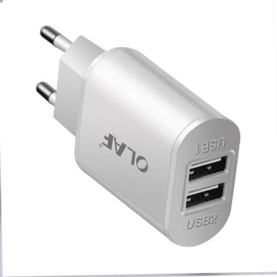 【Prime deal】 Olaf Dual USB Charger 5V 2.4A EU Plug Adapter Fast Wall Charger แบบพกพาสำหรับ Samsung S8 S9 Xiao Mi Mi 8สำหรับ Iphone 7 X XS