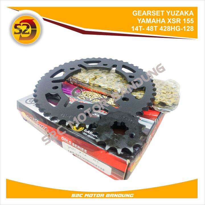 GEARSET GEAR PAKE6 YAMAHA XSR 155 YUZAKA RANTAI GOLD Lazada Indonesia