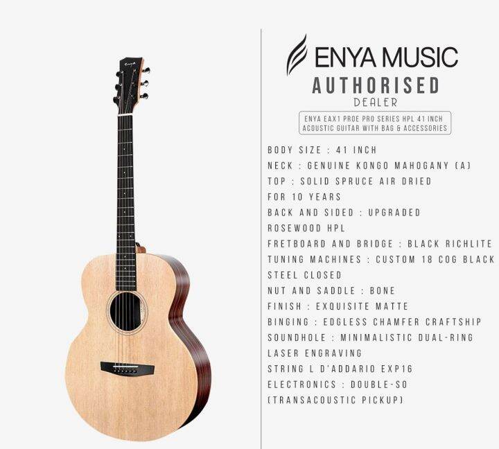 Enya EA-X1 Pro Semi Acoustic Guitar | Lazada