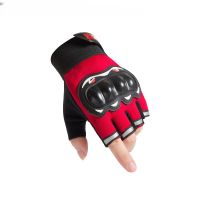 【CW】Fingerless Motorcycle Gloves Summer Moto Gloves Men Women Durable Anti-slip Riding Gloves Electric Scooter Motos Bicycle Cycling