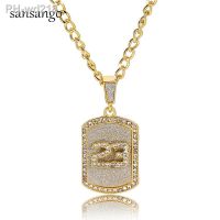 Hip Hop Crystal Basketball Legend Number 23 Pendants Necklaces Bling Cuban Chain Necklace Lucky Jewelry For Man Boy Gift