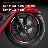 สติกเกอร์ติดล้อรถจักรยานยนต์กันน้ำแถบรูปลอกติดขอบ PCX 125 2023อุปกรณ์เสริมสำหรับฮอนด้า PCX125 2021-2022 PCX160 PCX 160 2023