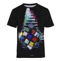 Kids Fashion Rubiks Cube Print Short Sleeve T-Shirt For Boys/Girls