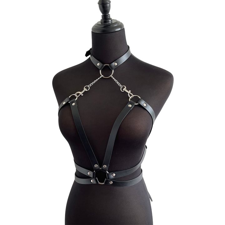 bdsm-new-sexy-womans-chain-lingerie-harness-lingerie-belt-strap-adjustable-pu-leather-bondage-neck-belt-gothic-harajuku-garter