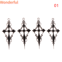 ?【Lowest price】Wonderful 4ชิ้นจี้ห้อยคอรูปแม่มดกากบาทแบบกอธิคทำเครื่องประดับแบบ DIY