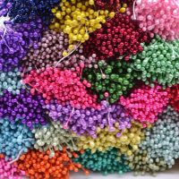 【CC】 250Pcs/lot 3mm Stamens Artificial Stamen Wreath Wedding Decoration Scrapbooking Crafts 8Z