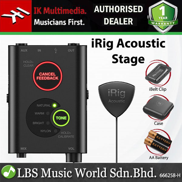 IK Multimedia iRig Acoustic Stage Mic Portable Digital Microphone
