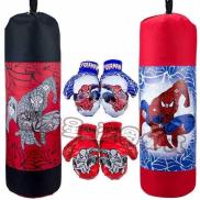Bộ túi đấm Boxing và 2 găng tay hình Người Nhện Spider Man làm bằng chất