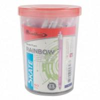ปากกาควอนตั้ม Quantum - Rainbow 0.5 มม. หมึกสีน้ำเงิน &amp; แดง (50ด้าม/กระป๋อง)