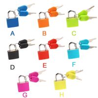 【CW】 Small Padlock Suitcase Diary Lock With 2 Keys 8 Colors Luggage Security Locks New