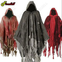 Unisex ฮาโลวีน Ghost Dementors คอสเพลย์เครื่องแต่งกาย Gothic สยองขวัญ Zombie Tattered Hooded Capes Day Of The Dead Party Props Cloaks