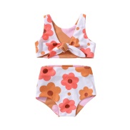 Bộ đồ bikini nữ trẻ em anfuton, đồ bơi 2 mảnh in hoa cho đồ tắm biển mùa hè