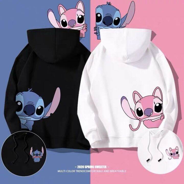 ❄✁ Men Women Stitch Hoodie Casual Long-sleeved Pullover Plus Velvet Loose  Couple Jacket | Lazada PH
