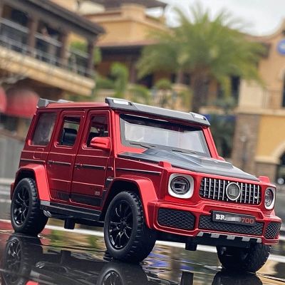 G65 1/32 G700 SUV โมเดลรถโลหะผสมของเล่นโลหะจำลองการขับรถออฟโรดของสะสมไฟเสียงของขวัญสำหรับเด็ก