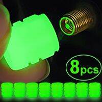 【CW】☾✽┋  8pcs Car Tire Caps Fluorescent Night Glowing Motorcycle Tyre Hub Stem 1/ 4pcs