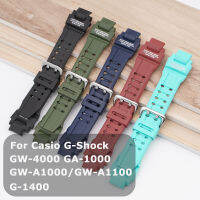 สายรัดเรซิ่น Casio G-SHOCK GW-4000 GA-1000 GW-A1000 GW-A1100 G-1400 Men นาฬิกากันน้ำกีฬาสร้อยข้อมือซิลิโคน