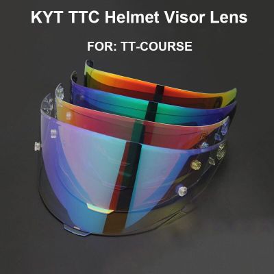 สำหรับ KYT TT Course เลนส์กระบังหน้าหมวกกันน็อครถ Capacete De Moto อุปกรณ์หมวกกันน็อกเต็มรูปแบบกระจกหน้ารถ KYT TTC VESC-8