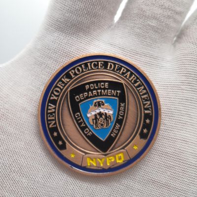 NYPD ตำรวจนิวยอร์กพิเศษ USA กรมตำรวจเทวทูต Saint Michael โทเค็นชาเลนจ์
