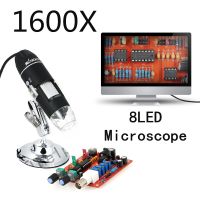 กล้องจุลทรรศน์ 1600X 8-LED ขยายใหญ่ พร้อมฟังก์ชั่น OTG Endoscope ชาร์จ USB